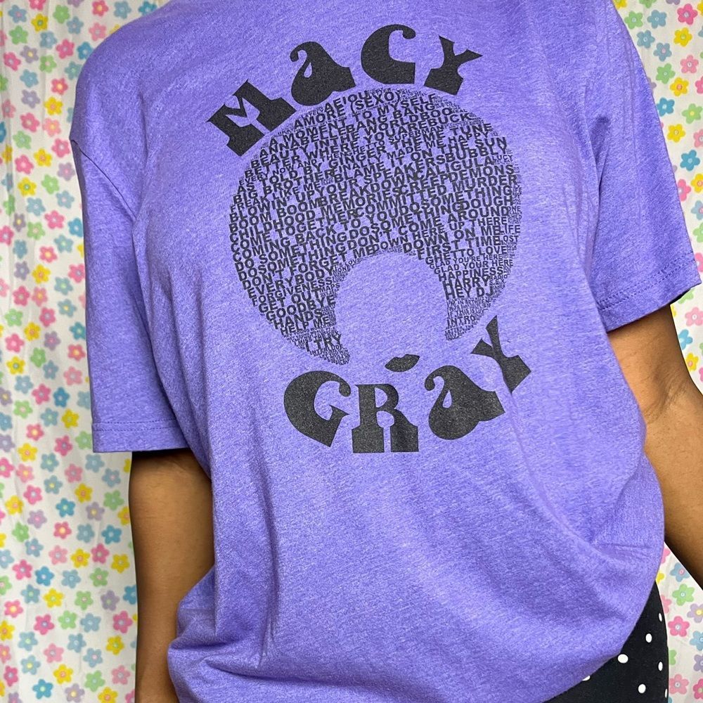 Purple and black Macy gray tshirt art songs music size xl no flaws - Picture 4 of 5